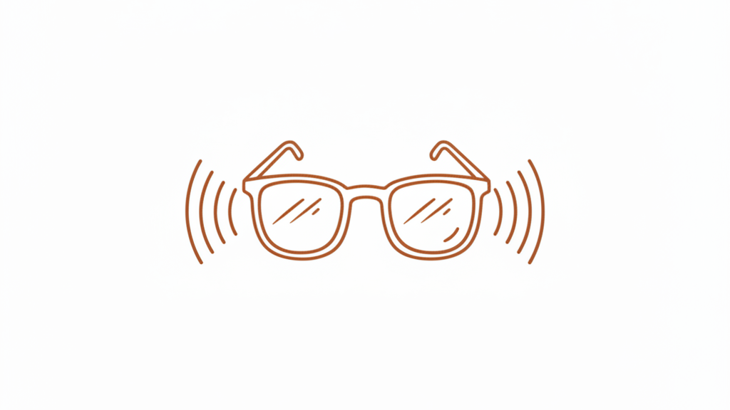 Ícono de gafas con ondas